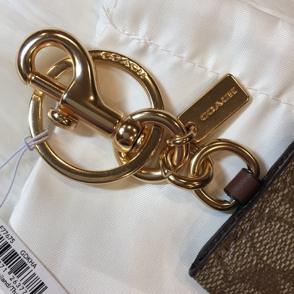 COACH Sign Canvas Picture Frame Bag Charm/Key Ring - Picture 6 of 8